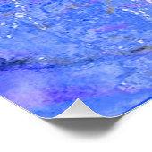 Blauer Regen Poster (Ecke)