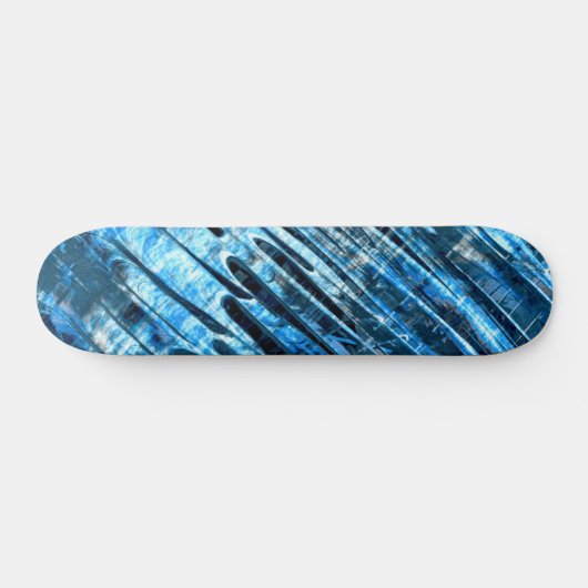 Blauer Regen Skateboard (Horizontal)
