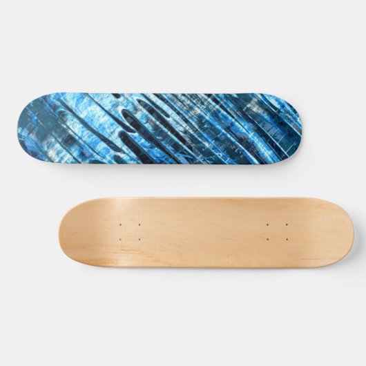 Blauer Regen Skateboard (Horizontal)