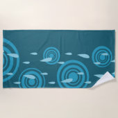 Blauer Regen Strandtuch (Vorderseite)