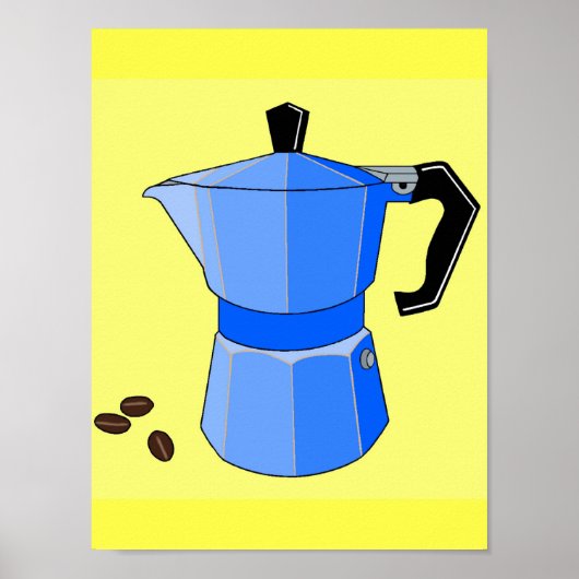 Blauer Regenbogen Espresso Poster (Vorne)