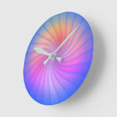 Blauer Regenbogen Runde Wanduhr (Winkel)