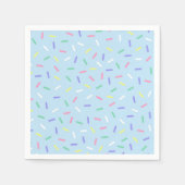 Blauer Regenbogen Sprinklen Konfetti Spaß farbenfr Serviette (Vorderseite)