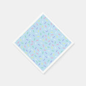 Blauer Regenbogen Sprinklen Konfetti Spaß farbenfr Serviette (Ecke)