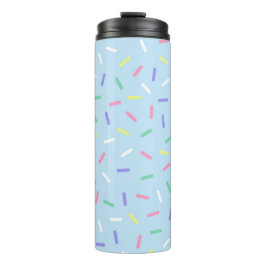 Blauer Regenbogen Sprinklen Konfetti Spaß farbenfr Thermosbecher