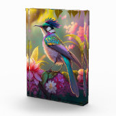 Blauer Regenbogen Winged Sunbird Fantasy Bird Fotoblock (Rechts)
