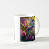 Blauer Regenbogen Winged Sunbird Fantasy Bird Kaffeetasse (VorderseiteRechts)
