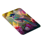 Blauer Regenbogen Winged Sunbird Fantasy Bird Magnet (Rechte Seite)