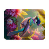 Blauer Regenbogen Winged Sunbird Fantasy Bird Magnet (Horizontal)