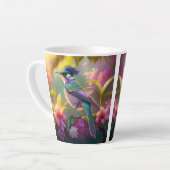 Blauer Regenbogen Winged Sunbird Fantasy Bird Milchtasse (Linke Ecke)