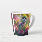 Blauer Regenbogen Winged Sunbird Fantasy Bird Milchtasse (Rechte Ecke)