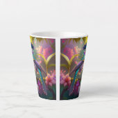 Blauer Regenbogen Winged Sunbird Fantasy Bird Milchtasse (Vorderseite)
