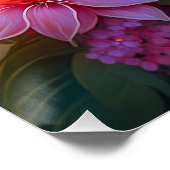 Blauer Regenbogen Winged Sunbird Fantasy Bird Poster (Ecke)