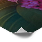 Blauer Regenbogen Winged Sunbird Fantasy Bird Poster (Ecke)