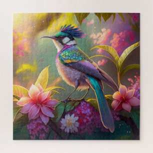Blauer Regenbogen Winged Sunbird Fantasy Bird Puzzle