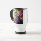 Blauer Regenbogen Winged Sunbird Fantasy Bird Reisebecher (Vorderseite Links)