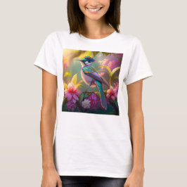 Blauer Regenbogen Winged Sunbird Fantasy Bird T-Shirt