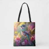 Blauer Regenbogen Winged Sunbird Fantasy Bird Tasche (Vorderseite)