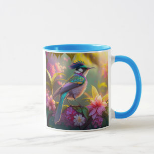 Blauer Regenbogen Winged Sunbird Fantasy Bird Tasse