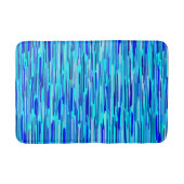 Blauer Regenfall Abstrakt Badematte (Vorderseite)