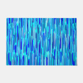 Blauer Regenfall Abstrakt Fußmatte (Vorderseite)