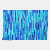 Blauer Regenfall Abstrakt Geschirrtuch (Horizontal)