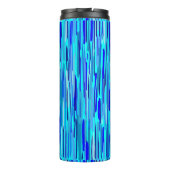 Blauer Regenfall Abstrakt Thermosbecher (Rückseite)