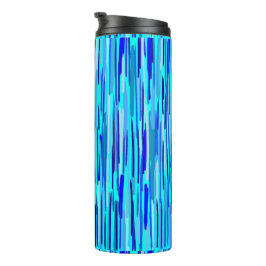 Blauer Regenfall Abstrakt Thermosbecher