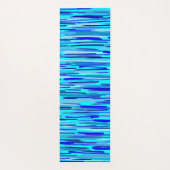Blauer Regenfall Abstrakt Yogamatte (Rückseite)