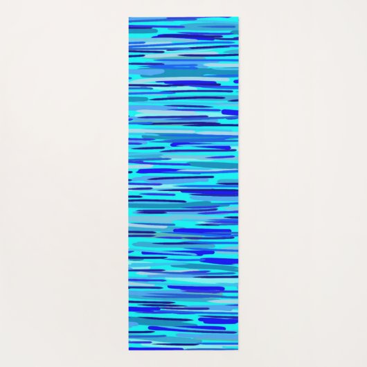 Blauer Regenfall Abstrakt Yogamatte (Rückseite)