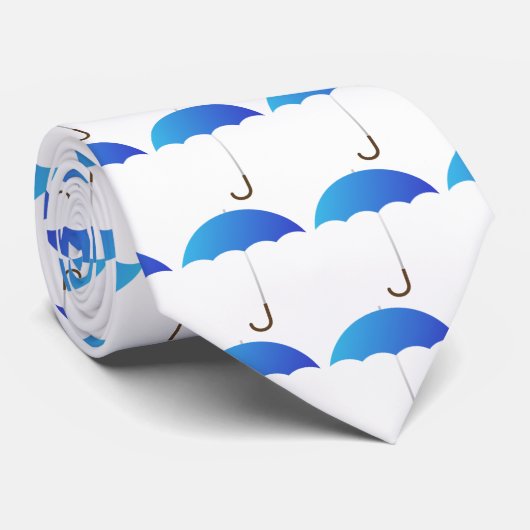 Blauer Regenschirm Krawatte (Gerollt)