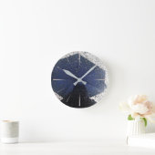 Blauer Regenschirm Runde Wanduhr (Zuhause)