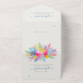 Blauer Regenwald mit blauem Rosa bei Evergreen Wed All In One Einladung (Außenbereich)