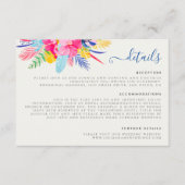 Blauer Regenwald mit blauem Rosa bei Evergreen Wed Begleitkarte (Vorderseite)