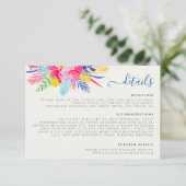 Blauer Regenwald mit blauem Rosa bei Evergreen Wed Begleitkarte (Stehend Vorderseite)