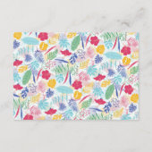 Blauer Regenwald mit blauem Rosa bei Evergreen Wed Begleitkarte (Rückseite)