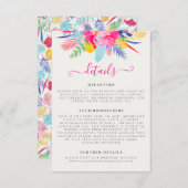 Blauer Regenwald mit blauem Rosa bei Evergreen Wed Begleitkarte (Vorne/Hinten)