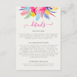 Blauer Regenwald mit blauem Rosa bei Evergreen Wed Begleitkarte