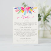 Blauer Regenwald mit blauem Rosa bei Evergreen Wed Begleitkarte (Stehend Vorderseite)