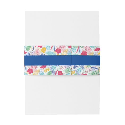 Blauer Regenwald mit blauem Rosa bei Evergreen Wed Einladungsbanderole (Rückseitenbeispiel)