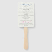 Blauer Regenwald mit blauem Rosa bei Evergreen Wed Fächer (Rückseite)