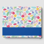 Blauer Regenwald mit blauem Rosa bei Evergreen Wed Gästebuch (Rückseite)