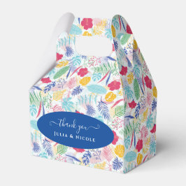 Blauer Regenwald mit blauem Rosa bei Evergreen Wed Geschenkschachtel