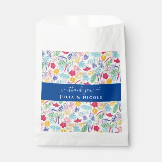 Blauer Regenwald mit blauem Rosa bei Evergreen Wed Geschenktütchen (Vorderseite)