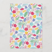 Blauer Regenwald mit blauem Rosa bei Evergreen Wed Menükarte (Rückseite)