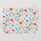 Blauer Regenwald mit blauem Rosa bei Evergreen Wed Menükarte (Rückseite)