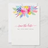 Blauer Regenwald mit blauem Rosa bei Evergreen Wed Save The Date (Rückseite)