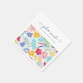 Blauer Regenwald mit blauem Rosa bei Evergreen Wed Serviette (Ecke)