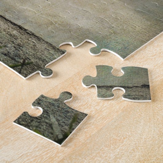 BLAUER REIHER GEMASERT PUZZLE (Seite)