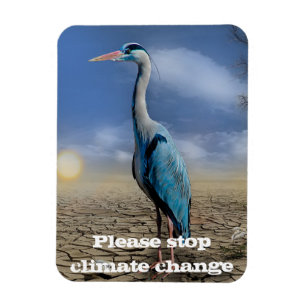 Blauer Reiher in einer Dürre Magnet